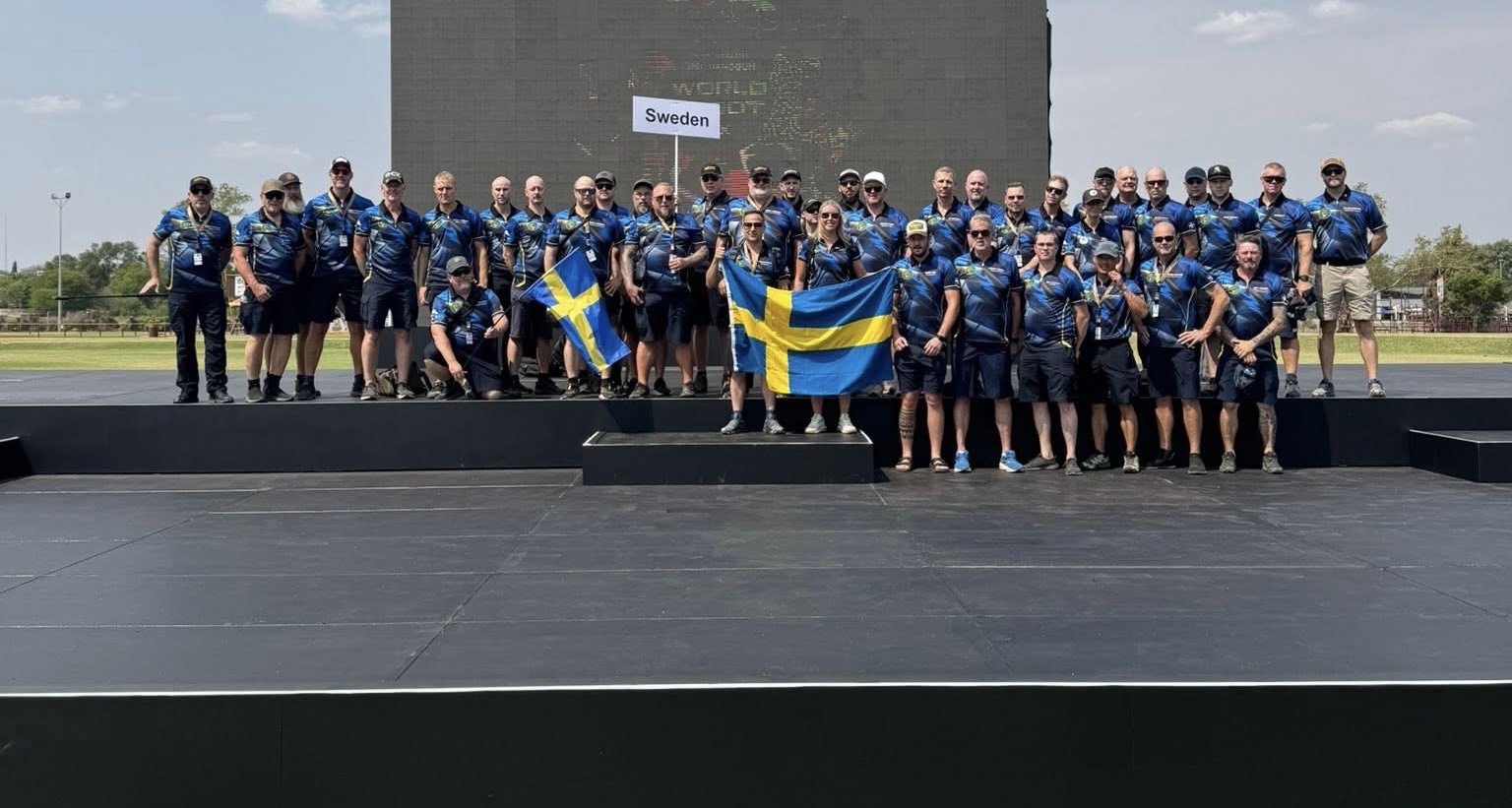 Landslagstruppen för VM i dynamiskt sportskytte 2025.